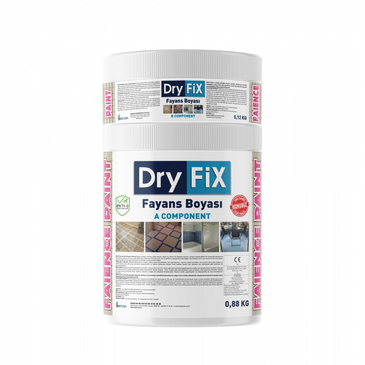 İç Cephe Boyalar | Dryfix Faience Paint Fayans Boyası 1 Kg | FAIANCE1KG |  | 
