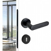 Marelli ROSSA BLACK siyah renkli yuvarlak rozetli kapı kolu